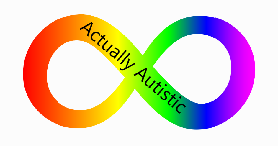 rainbow infinity symbol for Actually Autistic