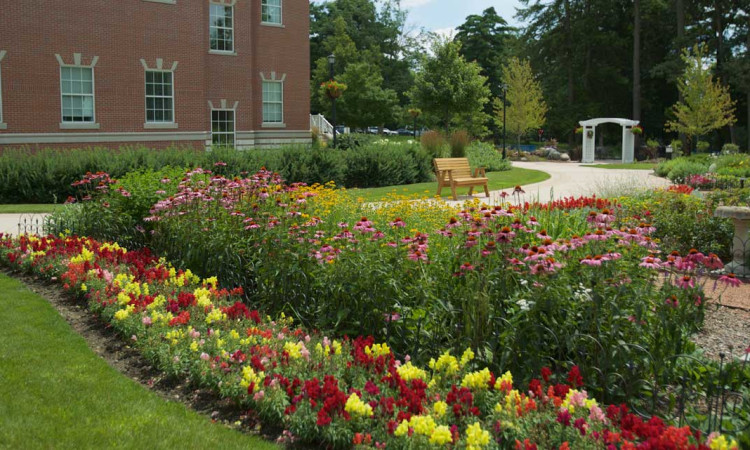Garden outside Rogers Behavioral Health in Oconomowoc, Wisconsin