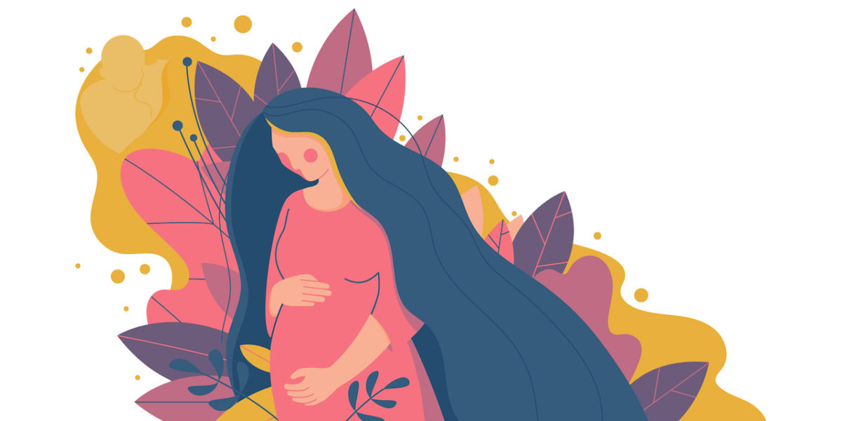 illustration of pregnant woman