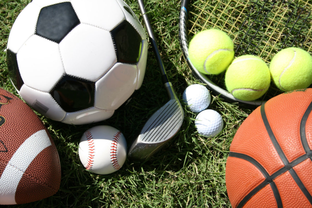 Sports Equipment on grass