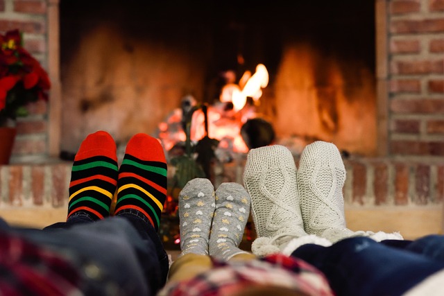 feet in front of fire
