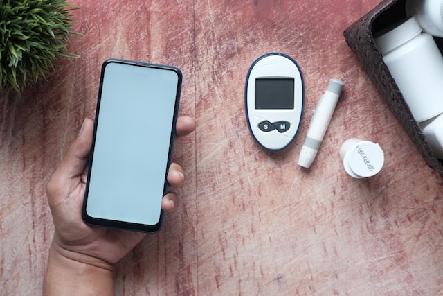 phone with insulin reader